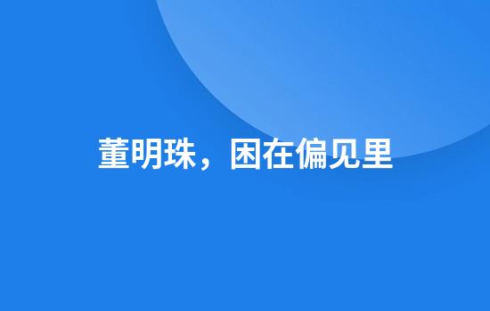 董明珠，困在偏见里