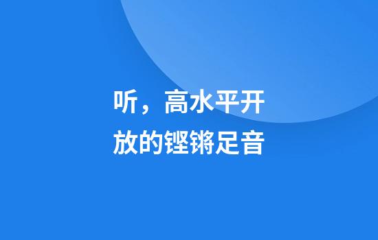 听，高水平开放的铿锵足音