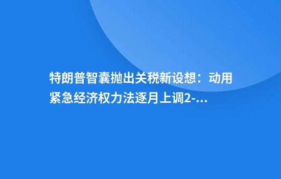 特朗普智囊抛出关税新设想：动用紧急经济权力法逐月上调2-5%