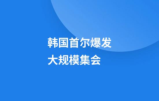 韩国首尔爆发大规模集会