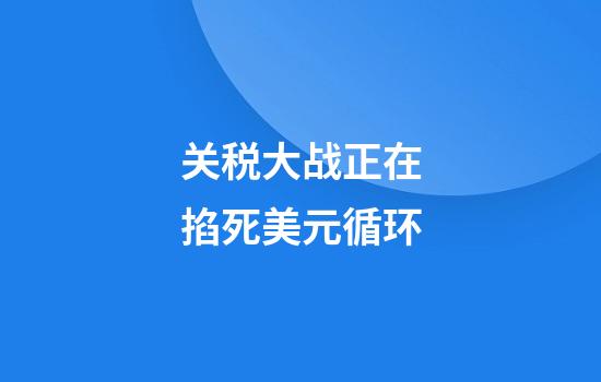 关税大战正在掐死美元循环