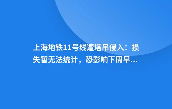 上海地铁11号线遭塔吊侵入：损失暂无法统计，恐影响下周早高峰
