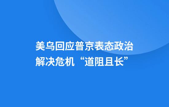 美乌回应普京表态政治解决危机“道阻且长”