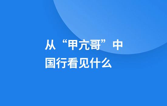 从“甲亢哥”中国行看见什么