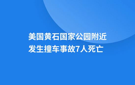 美国黄石国家公园附近发生撞车事故7人死亡