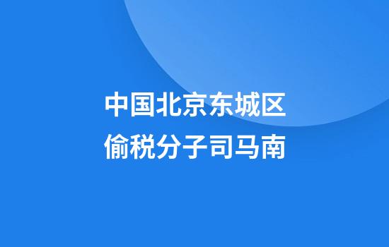 中国北京东城区偷税分子司马南