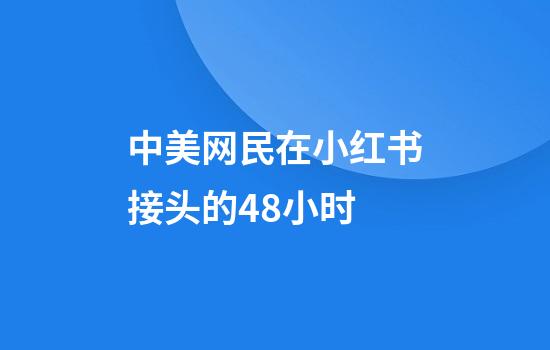 中美网民在小红书接头的48小时