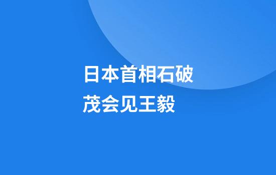 日本首相石破茂会见王毅