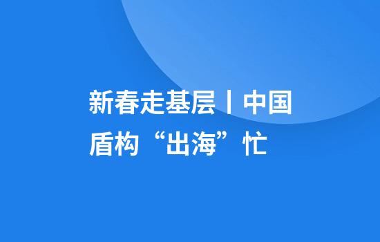 新春走基层丨中国盾构“出海”忙
