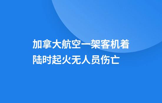 加拿大航空一架客机着陆时起火无人员伤亡