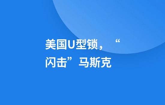 美国U型锁，“闪击”马斯克