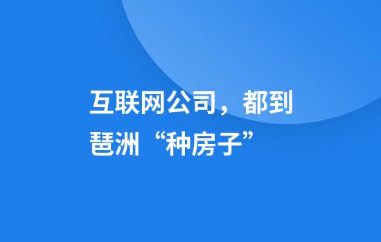 互联网公司，都到琶洲“种房子”