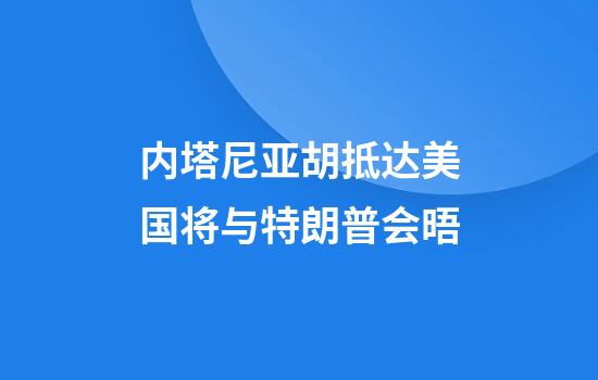 内塔尼亚胡抵达美国将与特朗普会晤