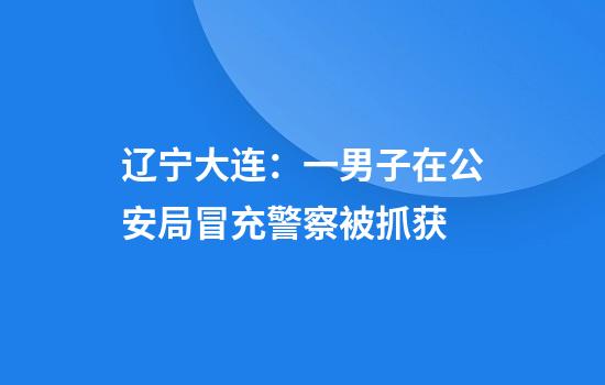 辽宁大连：一男子在公安局冒充警察被抓获