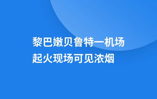 黎巴嫩贝鲁特一机场起火现场可见浓烟