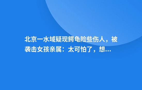 北京一水域疑现鳄龟险些伤人，被袭击女孩亲属：太可怕了，想想都后怕