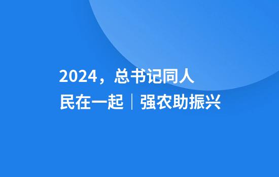 2024，总书记同人民在一起｜强农助振兴