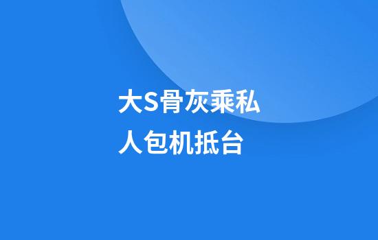 大S骨灰乘私人包机抵台