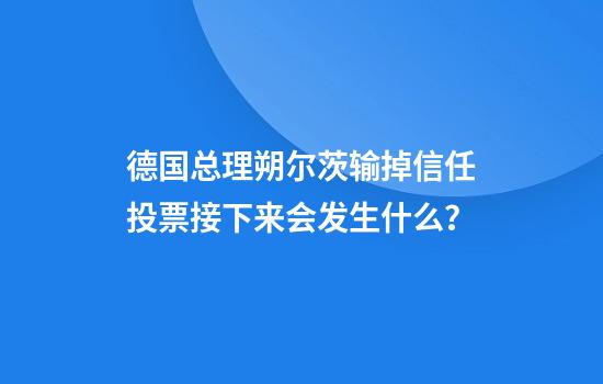 德国总理朔尔茨输掉信任投票接下来会发生什么？