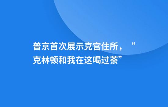 普京首次展示克宫住所，“克林顿和我在这喝过茶”