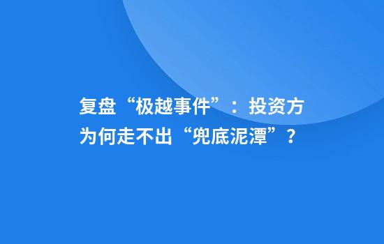 复盘“极越事件”：投资方为何走不出“兜底泥潭”？