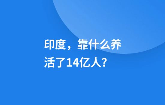 印度，靠什么养活了14亿人？