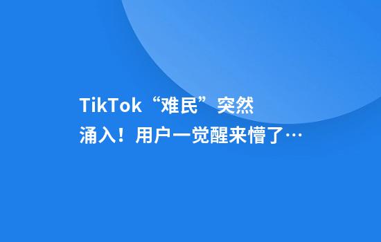 TikTok“难民”突然涌入！用户一觉醒来懵了…