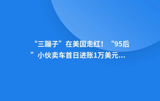“三蹦子”在美国走红！“95后”小伙卖车首日进账1万美元，有客户驱车3小时来提货，交警说这车非常酷