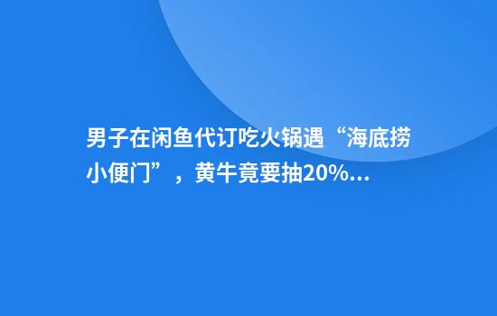 男子在闲鱼代订吃火锅遇“海底捞小便门”，黄牛竟要抽20%补偿