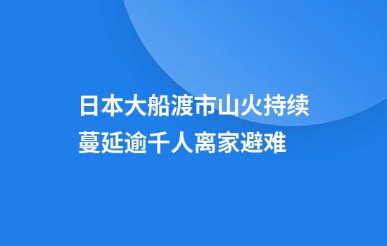 日本大船渡市山火持续蔓延逾千人离家避难