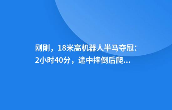 刚刚，1.8米高机器人半马夺冠：2小时40分，途中摔倒后爬起来继续跑！公司CEO：里程碑意义！有机器人“累到头掉”，坚强无头奔跑