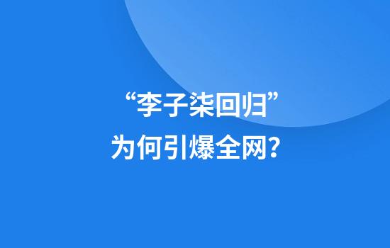 “李子柒回归”为何引爆全网？