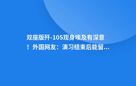 双座版歼-10S现身埃及有深意！外国网友：演习结束后能留下来吗？