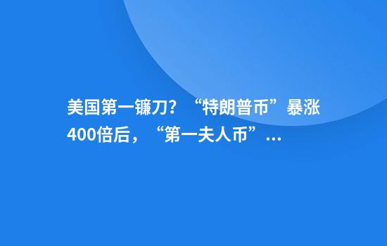 美国第一镰刀？“特朗普币”暴涨400倍后，“第一夫人币”上线了