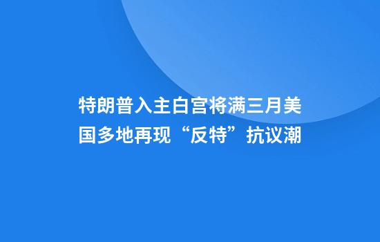 特朗普入主白宫将满三月美国多地再现“反特”抗议潮