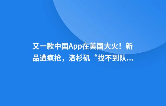 又一款中国App在美国大火！新品遭疯抢，洛杉矶“找不到队头和队尾”！公司北美收入暴增9倍，市值超越古驰母公司