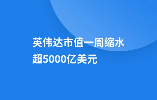 英伟达市值一周缩水超5000亿美元