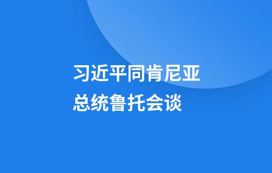 习近平同肯尼亚总统鲁托会谈