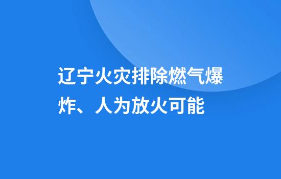 辽宁火灾排除燃气爆炸、人为放火可能