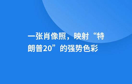 一张肖像照，映射“特朗普2.0”的强势色彩