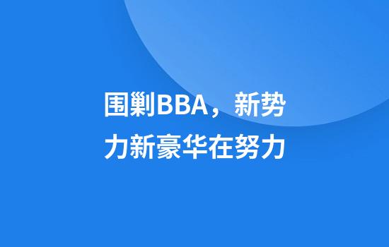 围剿BBA，新势力新豪华在努力
