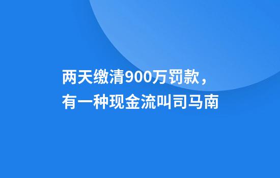 两天缴清900万罚款，有一种现金流叫司马南