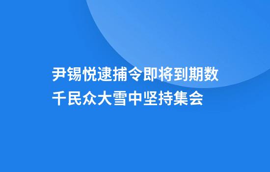 尹锡悦逮捕令即将到期数千民众大雪中坚持集会